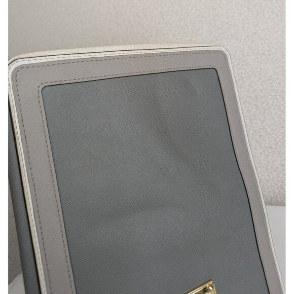 Michael Kors Ipad Tablet Zip Around Saffiano Case Holder Colorblock Gray/Grey - Picture 11 of 12